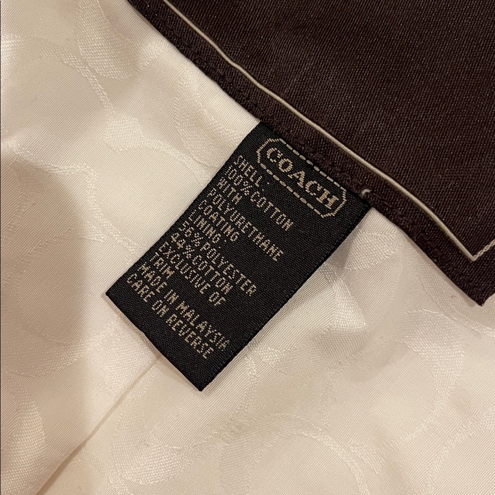 Coach Yellow Sateen Walking Trench Coat Jacket Signature Lining Size XS - Picture 15 of 15